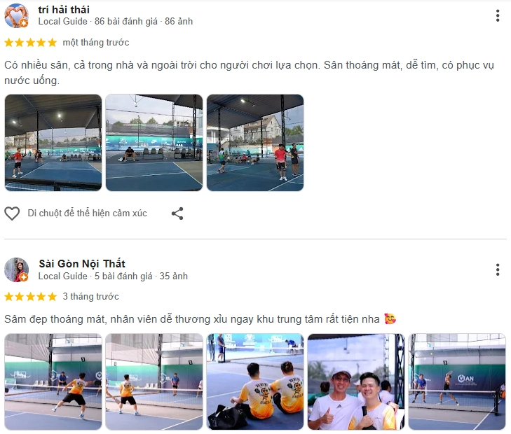 Đánh giá của người chơi tại sân Bee Pickleball Cần Thơ 3