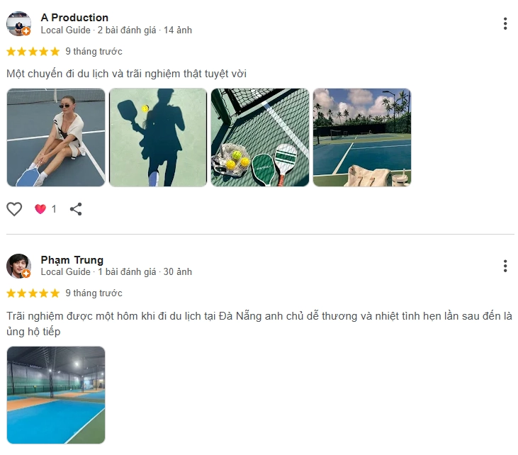 Đánh giá của người chơi tại sân Biển Đông Pickleball Đà Nẵng 1