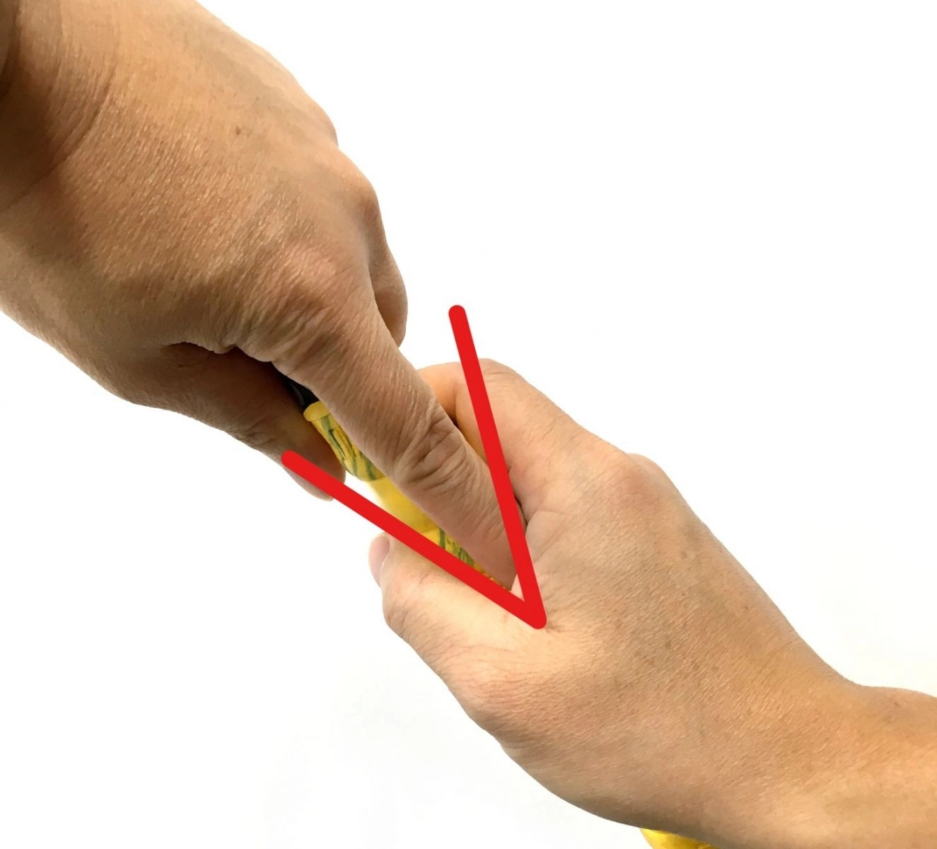 Cầm vợt kiểu “V-grip”