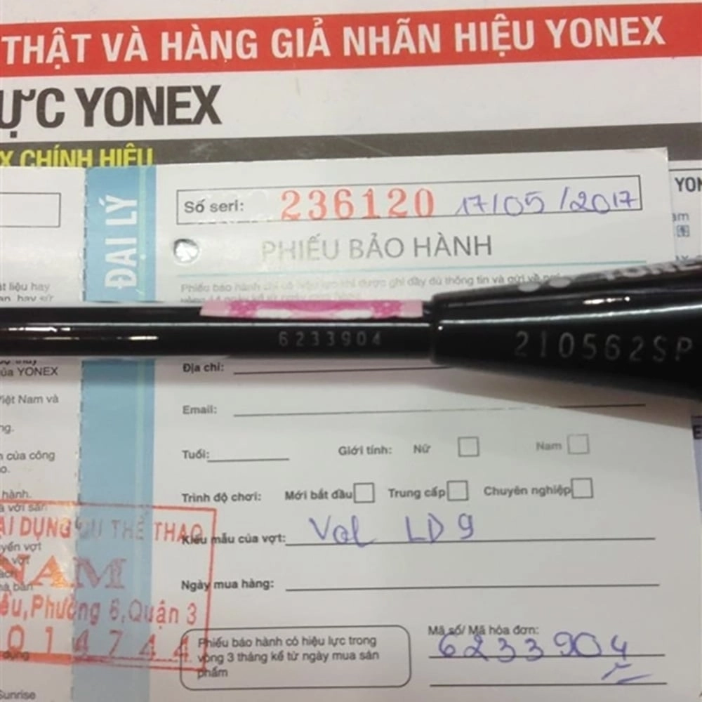 Kiểm tra sản phẩm chính hãng qua phiếu bảo hành