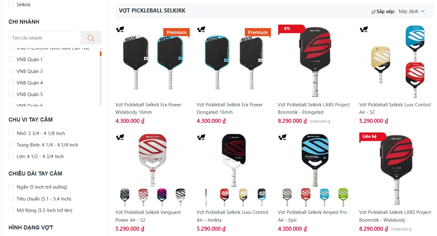 website của ShopVNB