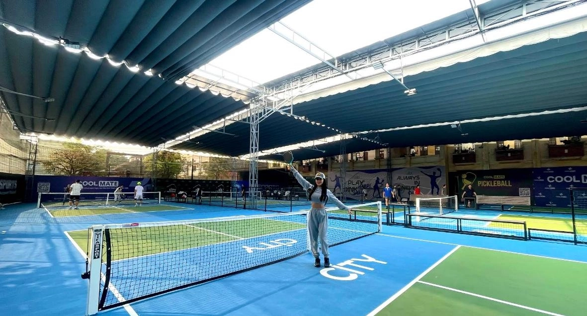 Không gian các cụm sân tại sân city pickleball khâm thiên