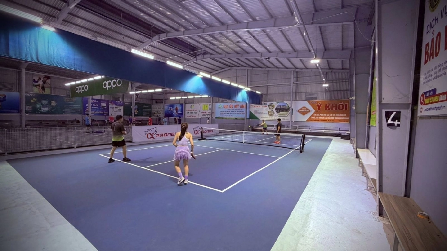 Cụm sân pickleball tại clb monaco badminton