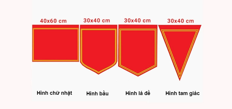 Kích thước cờ lưu niệm