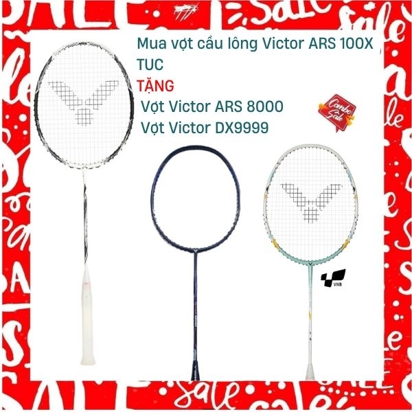 Combo Mua Vợt Cầu Lông Victor ARS 100X TUC Tặng Vợt Victor DX9999 + Vợt Victor ARS 8000