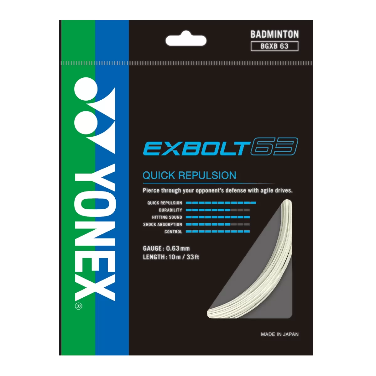 Cước căng vợt cầu lông Yonex BG Exbolt 63 - cước cầu lông được ưa chuộng nhất