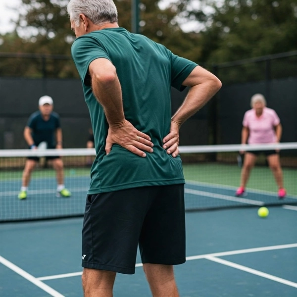 đánh pickleball bị đau lưng