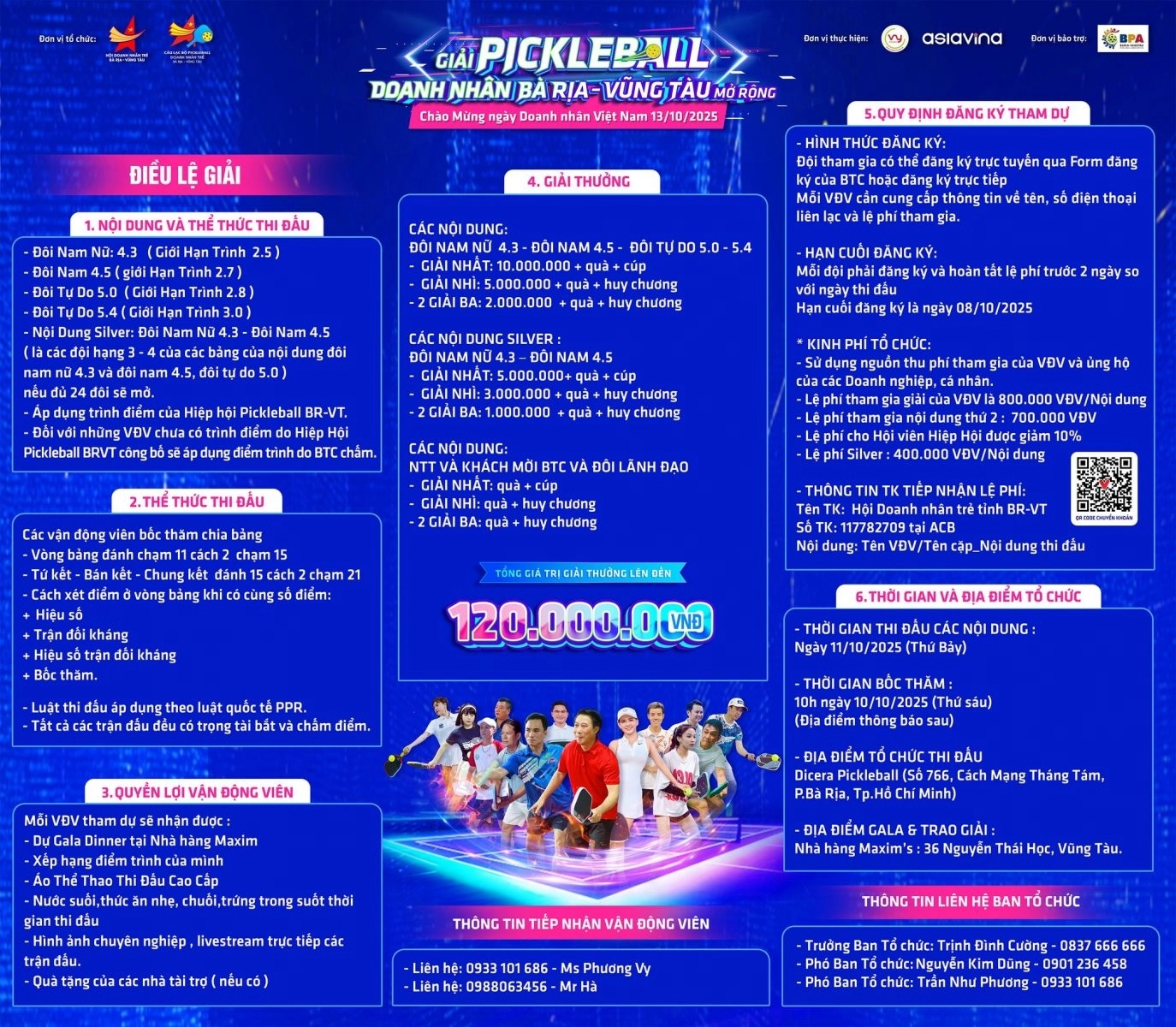 Điều lệ giải pickleball