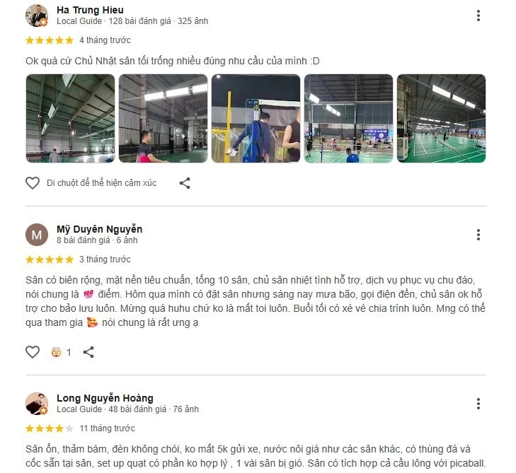 Đánh giá chất lượng sân DinkZone Pickleball & Badminton