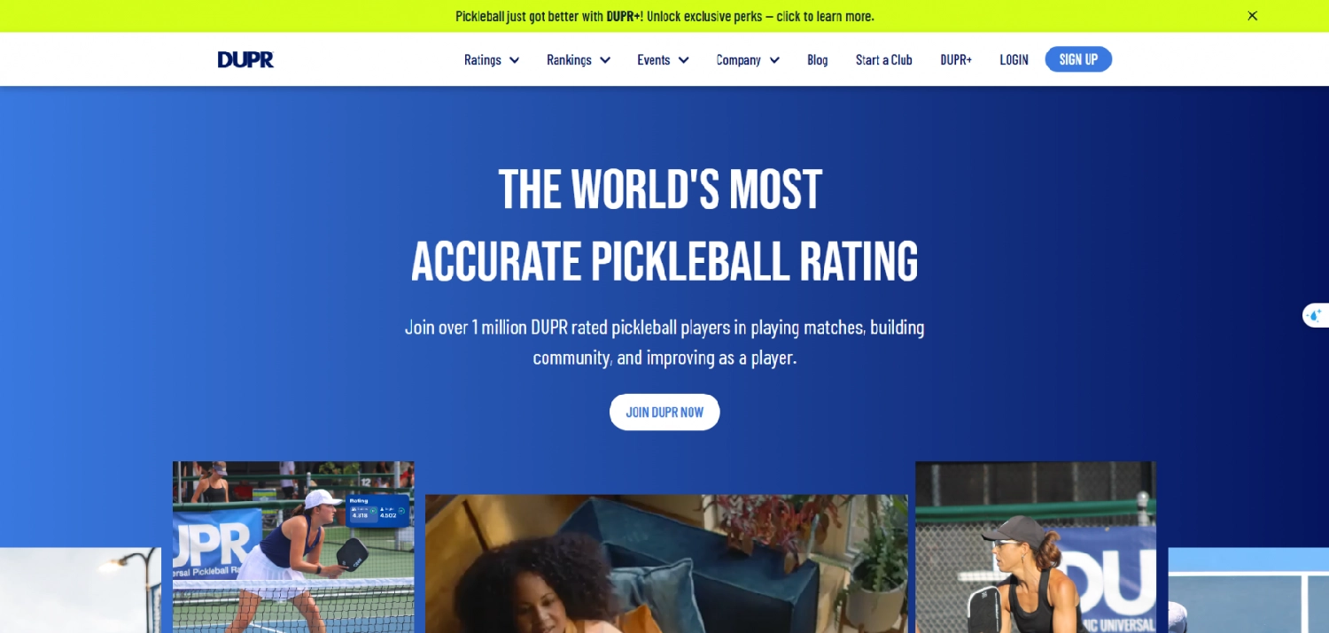 trang web dupr pickleball