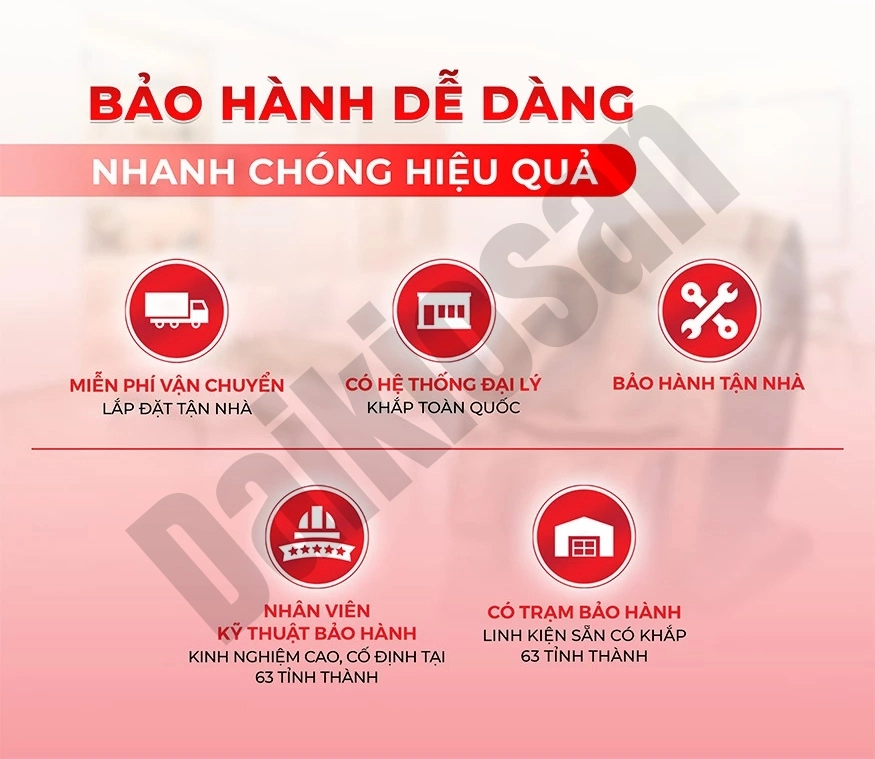 chế độ bảo hành ghế massage Daikiosan