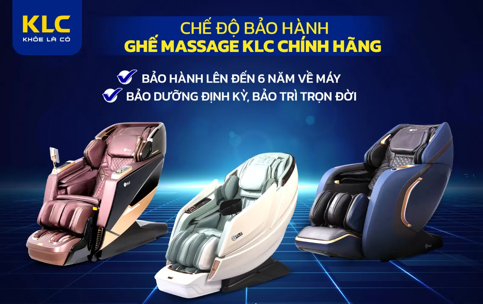 chế độ bảo hành ghế massage KLC 