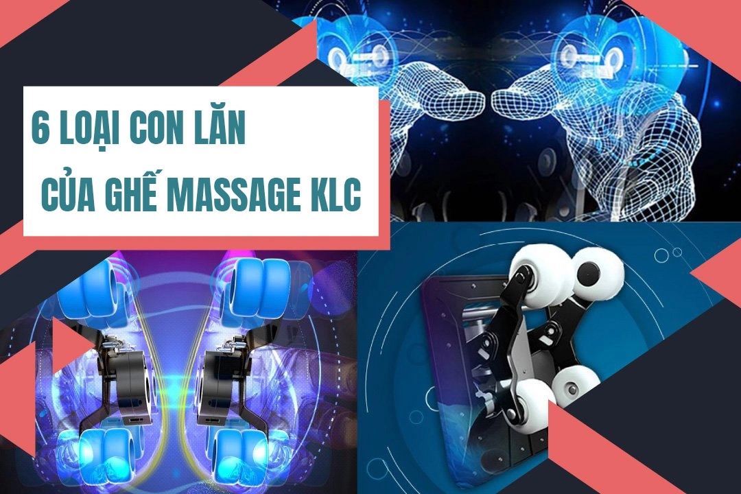 phân loại ghế massage KLC theo hệ thống con lăn