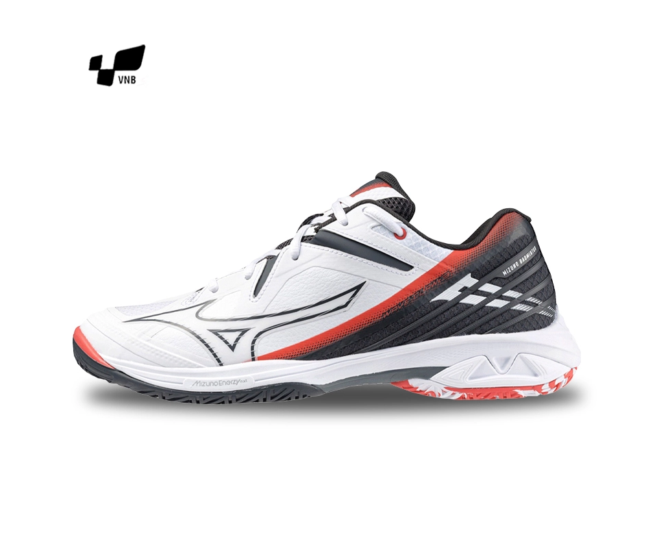 Giày Cầu Lông Mizuno Wave Claw 3 - Trắng đen đỏ