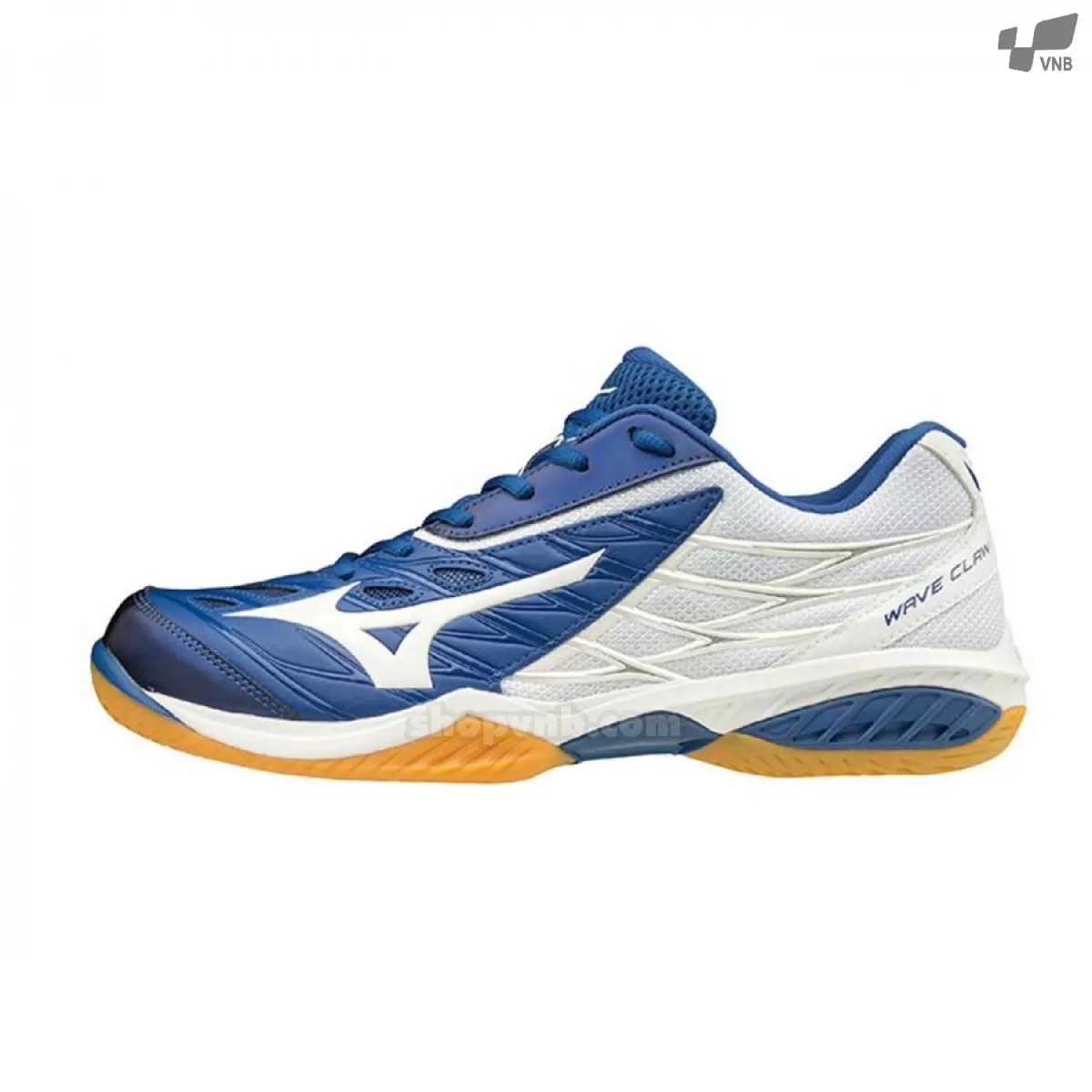 Giày cầu lông Mizuno Wave Claw - Xanh trắng