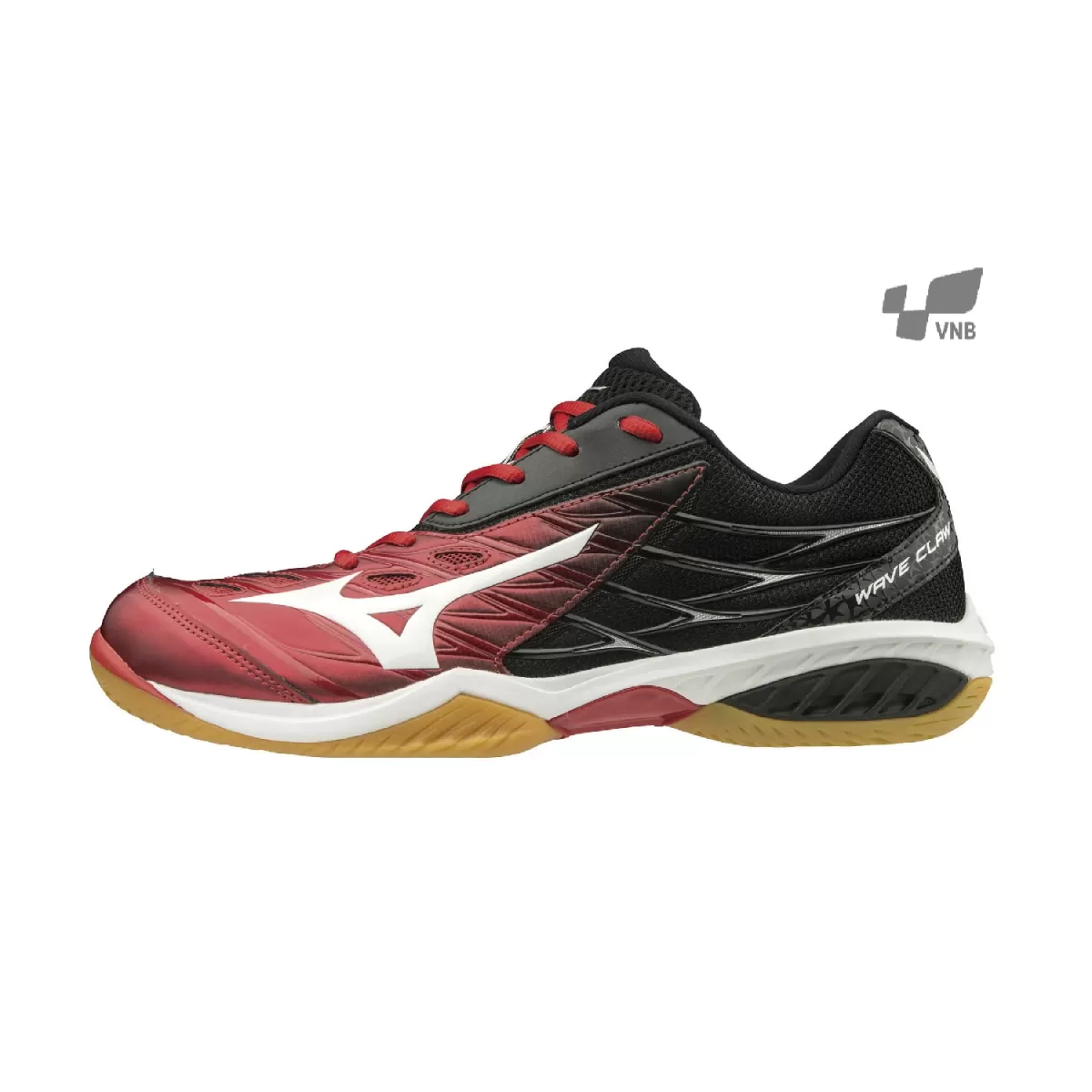 Giày cầu lông Mizuno Wave Claw - Đen đỏ