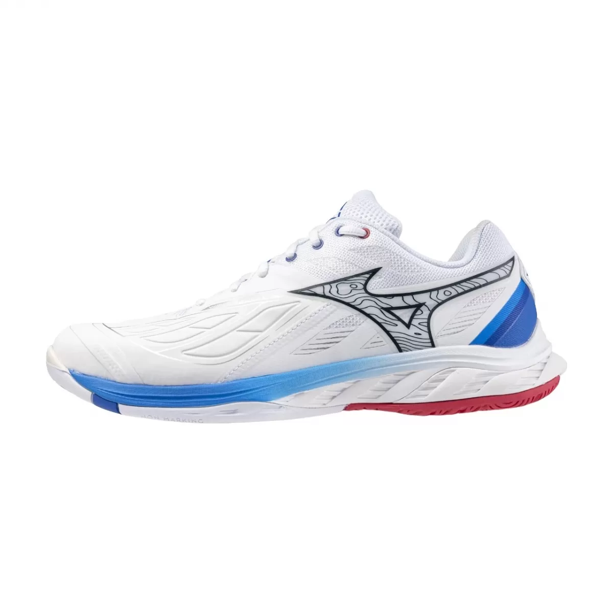 Giày cầu lông Mizuno Wave Fang 2 - Trắng đỏ xám