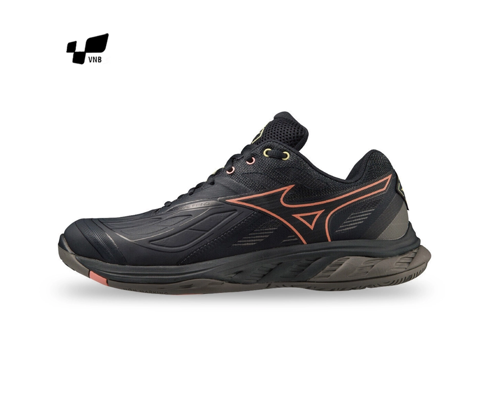 Giày cầu lông Mizuno Wave Fang - Đen cam