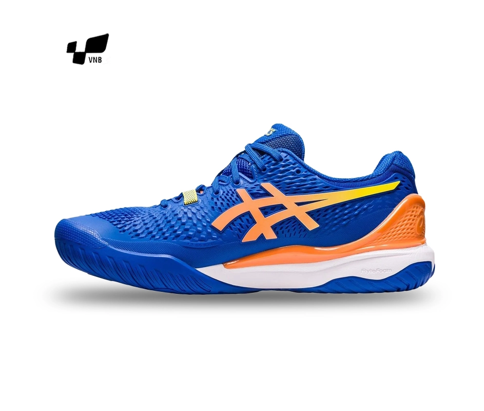 Giày Tennis Asics Gel Resolution 9 Steel Blue/Orange chính hãng (1041A384.960)