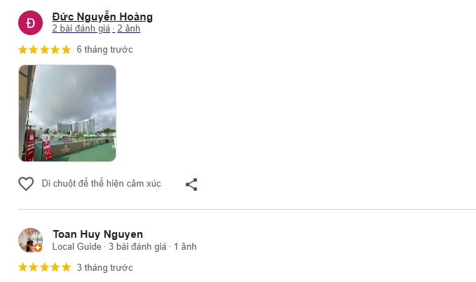 Đánh giá của người chơi tại sân Hoiana Pickleball 1