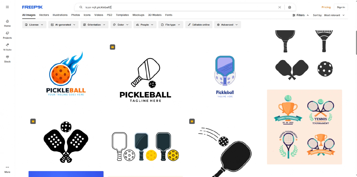 icon pickleball in freepik