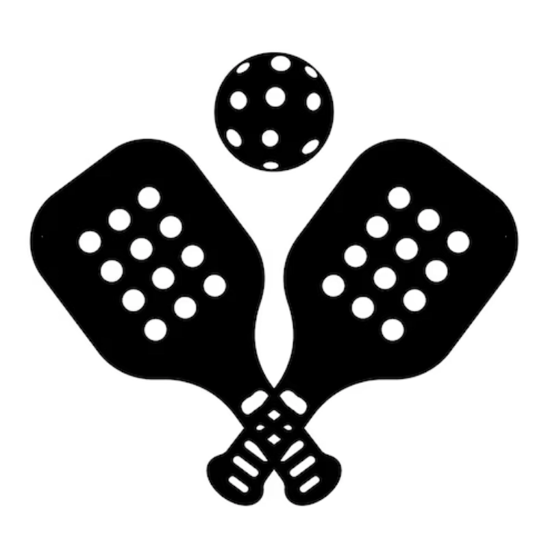 icon bóng pickleball và vợt pickleball