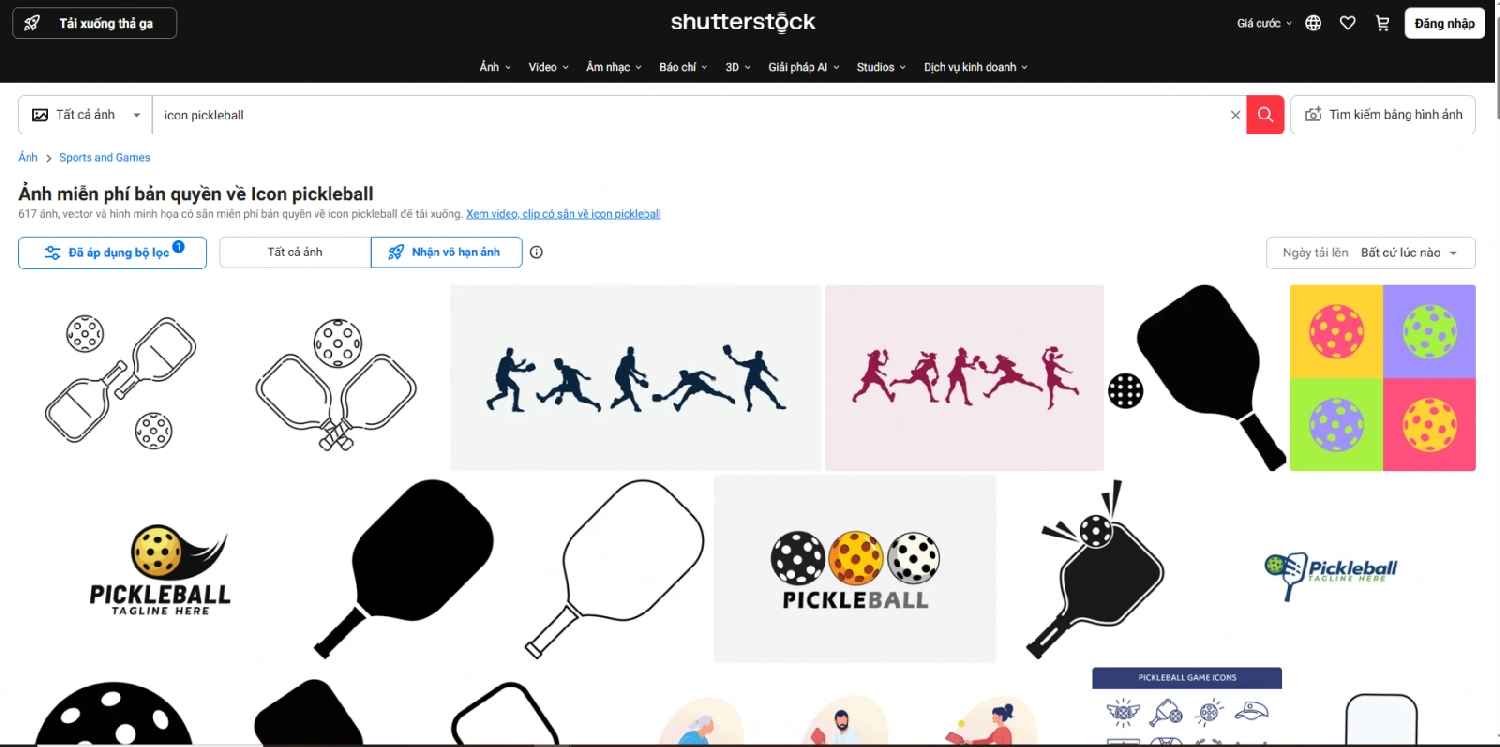 icon pickleball in shuttertock