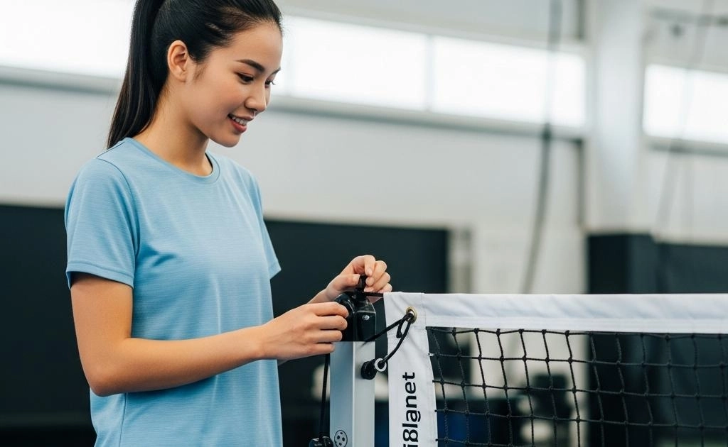 Cách căn chỉnh độ cao của lưới pickleball