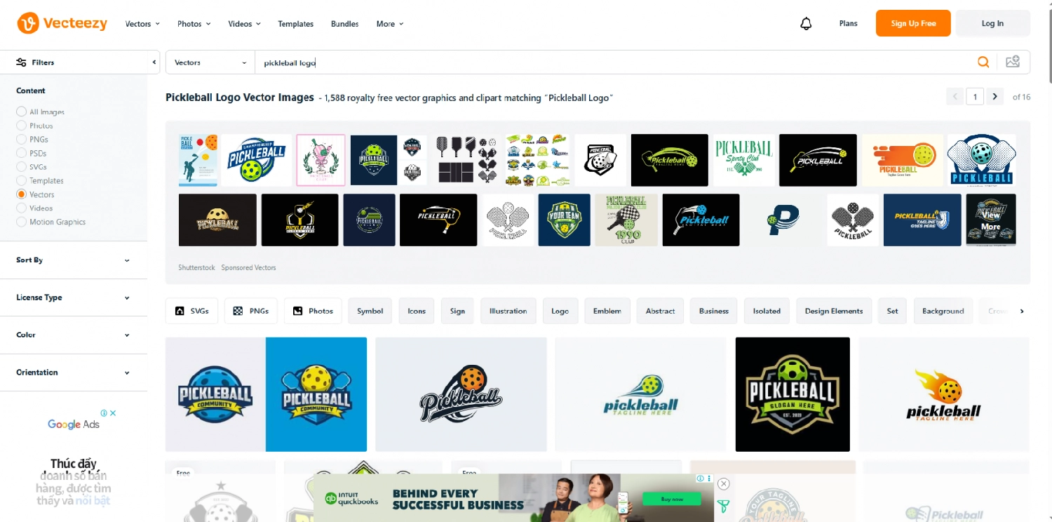 Trang tìm kiếm logo pickleball vecteezy