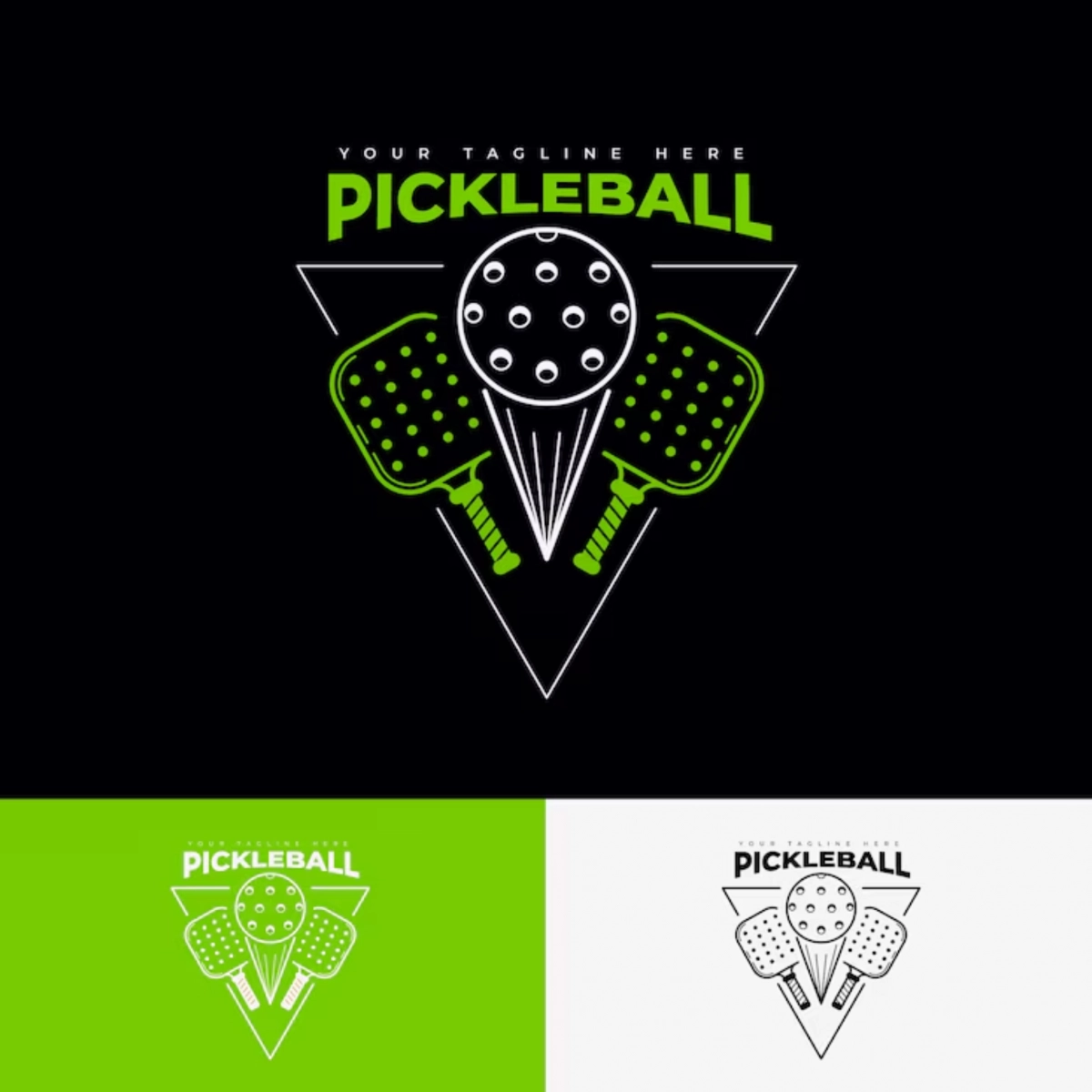Logo pickleball phong cách hiện đại