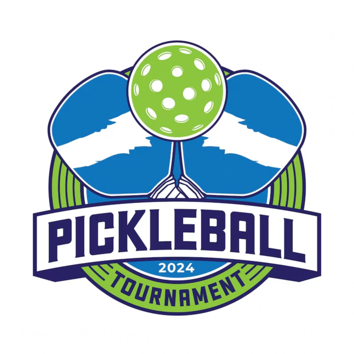 logo pickleball theo phong cách hiện đại