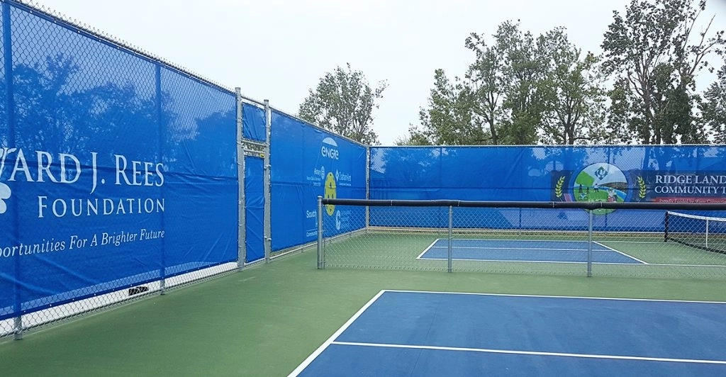 Lưới chắn gió sân Pickleball xanh dương