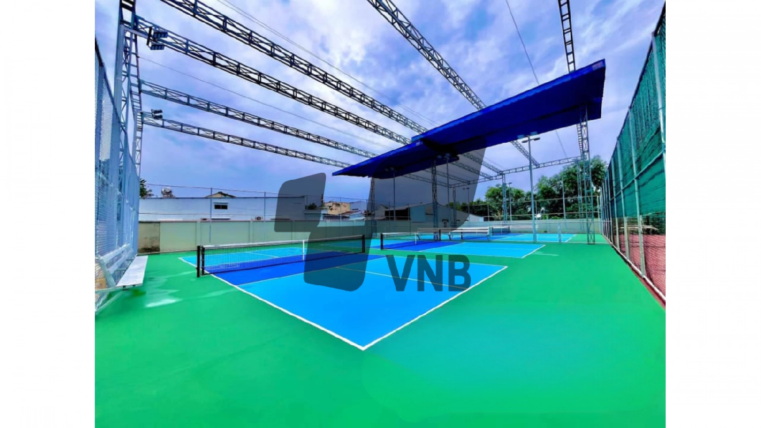 Hình ảnh mái che bạt sân pickleball 