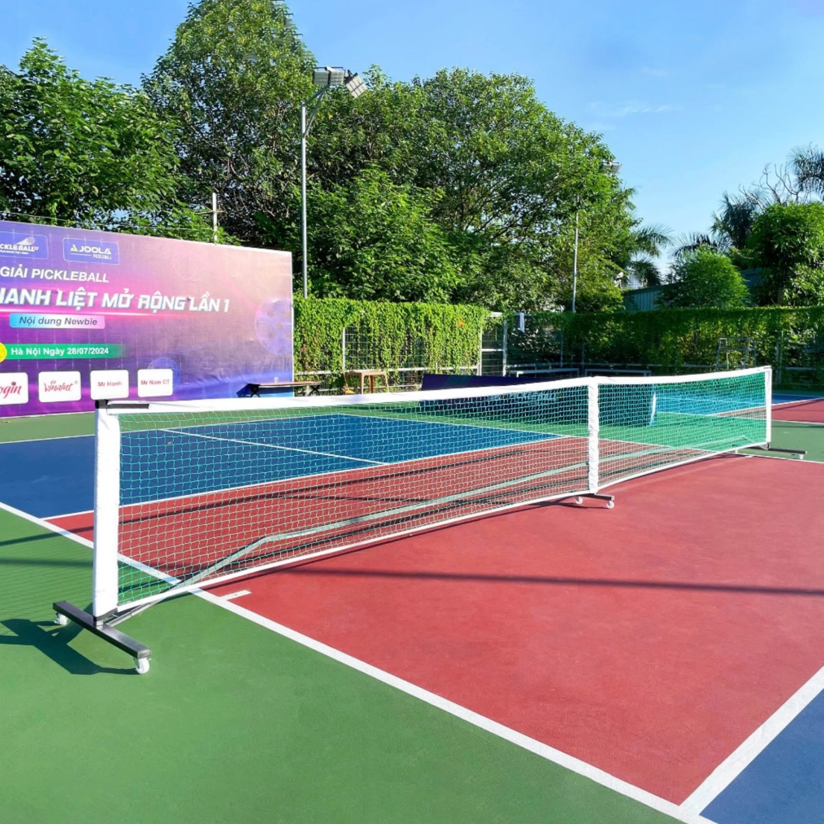 Hình ảnh lưới pickleball di động