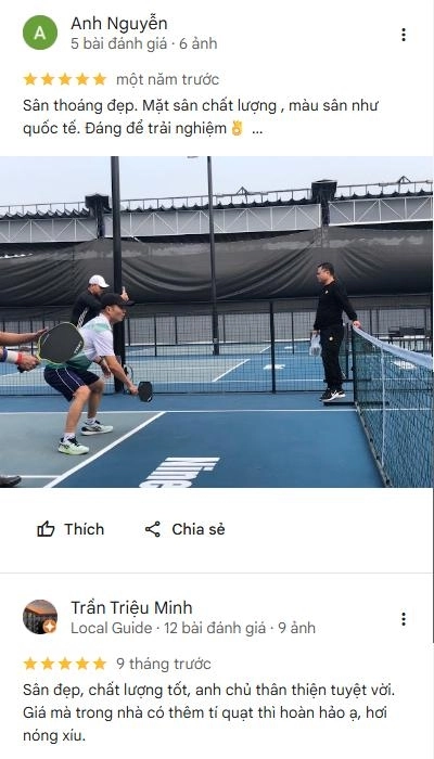 Phản hồi từ người chơi tại sân NineX Pickelball