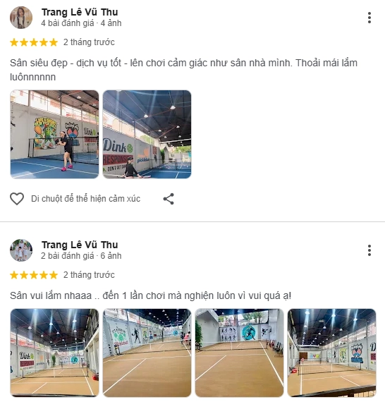 Đánh giá của người chơi tại sân Ohlala Pickleball 2