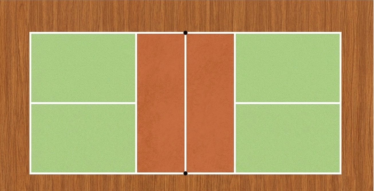 Phối màu sân pickleball tự nhiên gần gũi