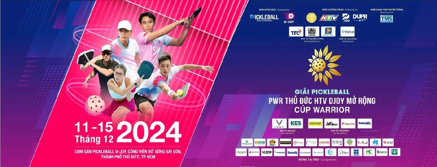 Banner tổ chức giải đâu pickleball