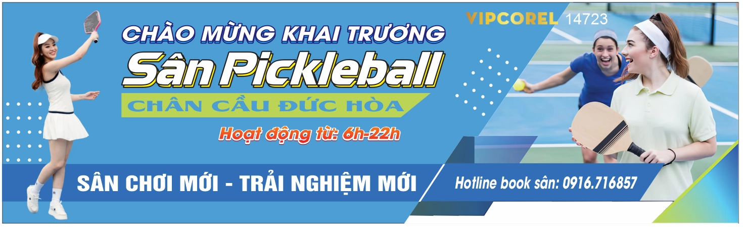 banner quảng cáo sân pickleball