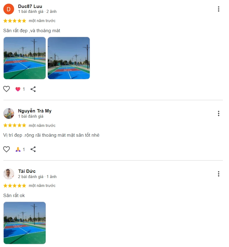 Đánh giá của người chơi tại sân Pickleball Sóc Sơn