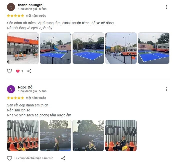 Đánh gái chất lượng sân pickleball kinh bắc
