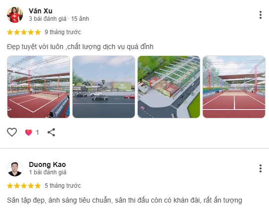 Đánh giá của người chơi tại sân Pickleball Paradise Long Biên