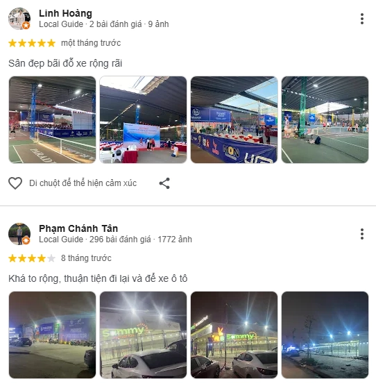 Đánh giá của người chơi tại sân Pickleball Paradise Long Biên
