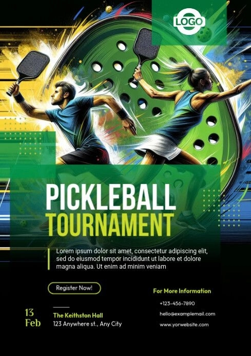poster pickleball vector