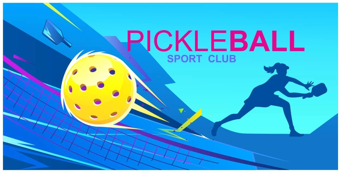 Mẫu sân chơi Pickleball vector