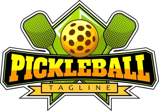 mẫu pickleball vector hiện đại tối giản