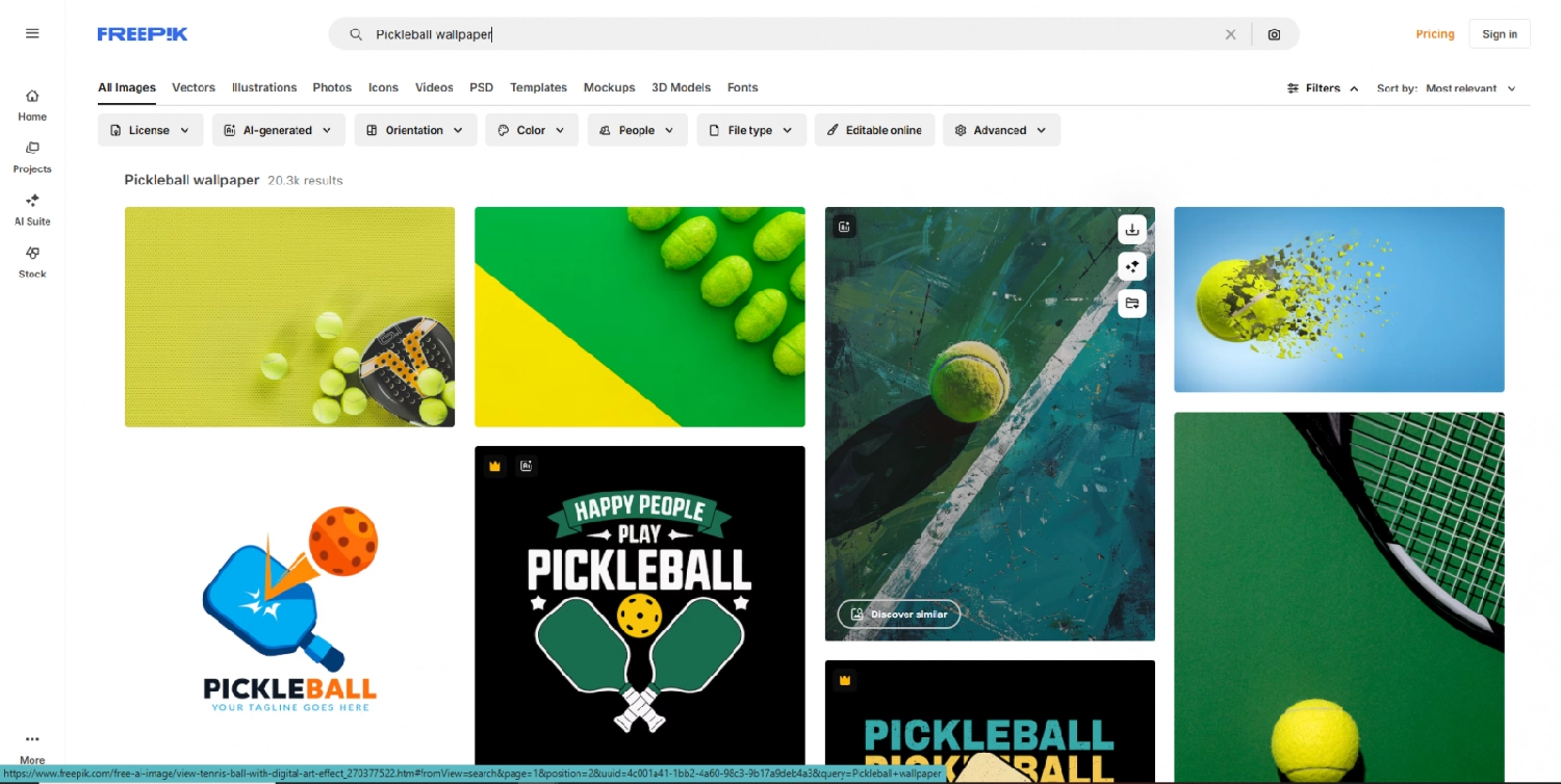 Trang web tìm kiếm pickleball wallpaper - Freepik
