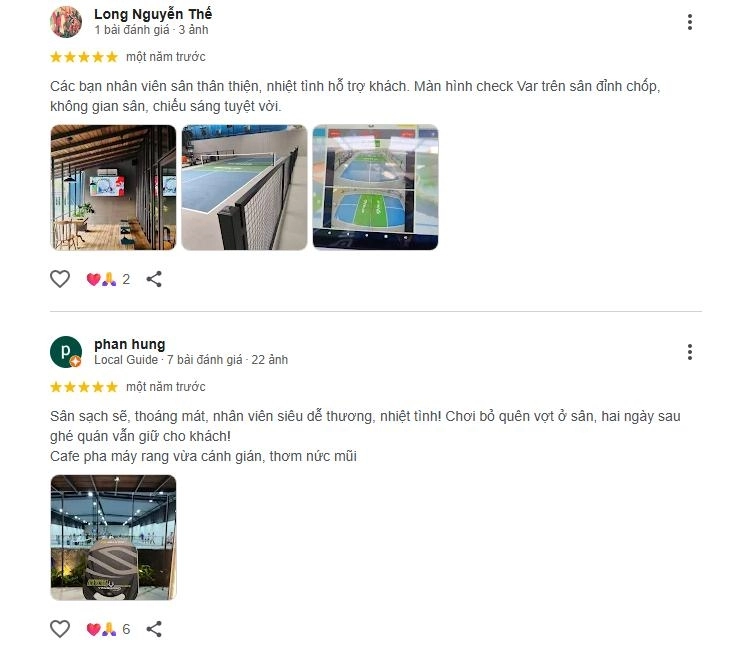Đánh giá chất lượng sân Pika Pickleball