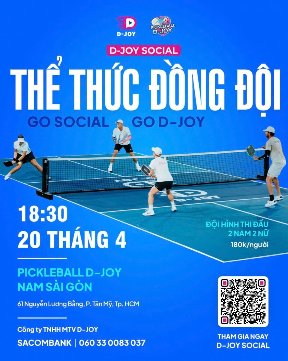 Poster về thể thức đồng đội trong pickleball