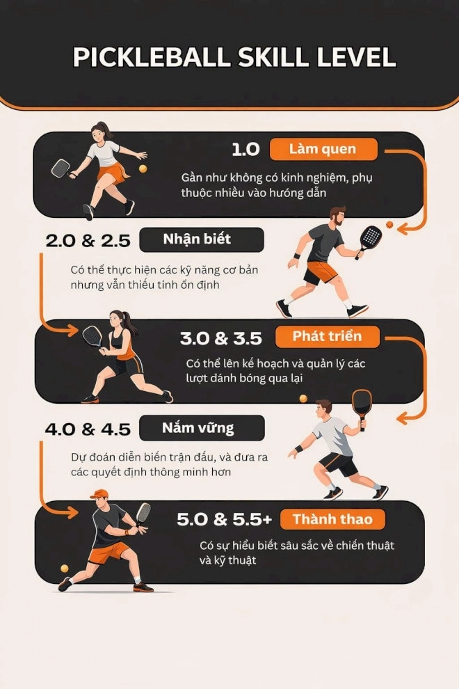 Poster về những kỹ năng pickleball